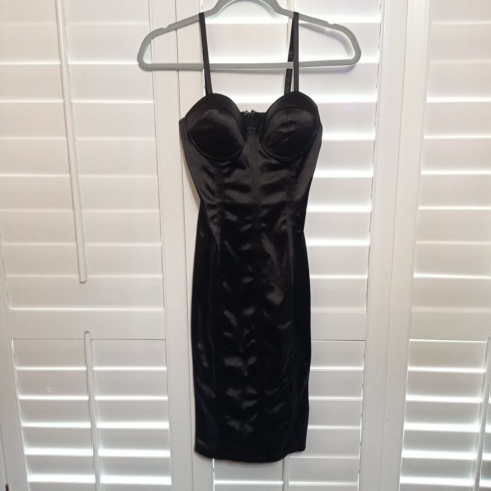 Entry Bodycon Mini Black Dress Size S